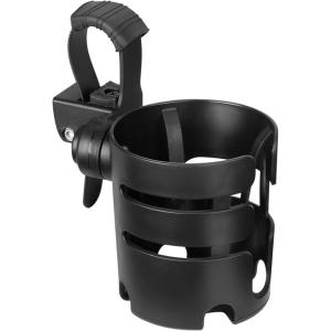 imageAccmor Stroller Cup Holder with Adjustable Strap 360 Degree Rotatable Universal Cup Holder for Uppababy Nuna Doona Stroller Drinks Holder for Wheelchair Walker RollatorClassic