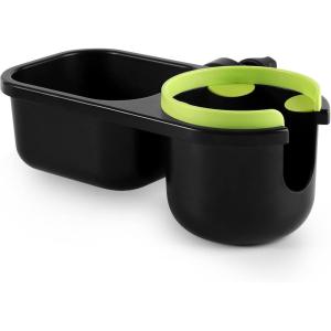 imageAccmor Stroller Cup Holder with Tray Universal Cup Holder Bike Bottle Holder 360 Rotatable Large Caliber Drinks Holder for Stroller Bike Wheelchair WalkerTray2 in1Green