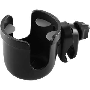 imageAccmor Stroller Cup Holder with Tray Universal Cup Holder Bike Bottle Holder 360 Rotatable Large Caliber Drinks Holder for Stroller Bike Wheelchair WalkerCup Holder1pc