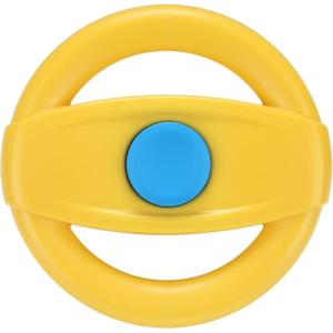 imageAccmor Stroller Steering Wheel Toy Pretend Driving Simulated Steering Wheel for Baby Stroller Shopping Carts Universal Detachable Funny Stroller Shopping Carts Toy Attachment AccessoriesYellow