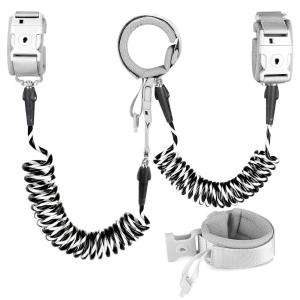 imageAccmor Toddler Leash with Key Lock 2 in 1 Upgraded Anti Lost Wrist Link 2 Packs Reflective Baby Leash with 360 Degree Rotating Connector and Adjustable Bracelet for Boys Girls Outdoor Travel 656ftBlack  Black