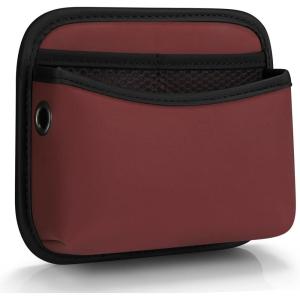 imageAccmor Universal Car Side Pocket Organizer PU Leather Car Pocket Pouch for Car Seat Door Window Console Multifunctional Car Organizer Accessories for Phone Sunglasses Keys Cards blackred