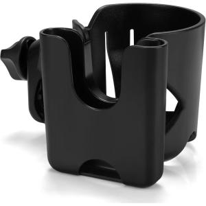 imageAccmor Universal Cup Holder Stroller Cup Holder 360 Rotatable Large Caliber Designed Bottle Holder for Stroller Bike Wheelchair Walker Scooter BlackBlackPhone Holder