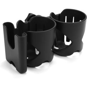 imageAccmor Universal Cup Holder Stroller Cup Holder 360 Rotatable Large Caliber Designed Bottle Holder for Stroller Bike Wheelchair Walker Scooter BlackDouble HolderPhone Holder
