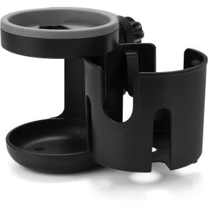 imageAccmor Universal Cup Holder Stroller Cup Holder 360 Rotatable Large Caliber Designed Bottle Holder for Stroller Bike Wheelchair Walker Scooter BlackExpandable Cup Holder