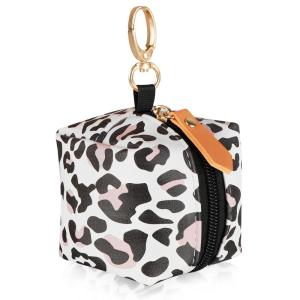 imageBaby Pacifier Case with Clip Baby Pacifier Holder Pouch Box for Diaper Bag Holds 2 Pacifiers for Travel Outdoor Activities Small Baby UtensilsGreen Leafblack leopard