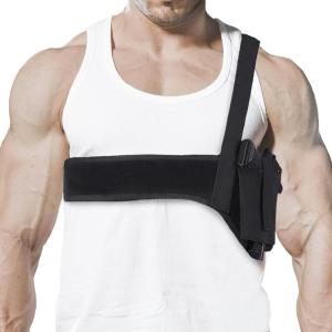 imageDeep Concealment Shoulder Holster Accmor Universal Underarm Gun Holster for Men and Women Elastic Neoprene Concealed Carry Holster Waistband Belt 45 inch Right Hand Draw