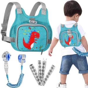 imageToddler Harness Leash  Anti Lost Wrist Link Accmor Kids Harnesses Children Leashes for Girls Cute Deer Baby Walking Holder AntiLost Bracelet Strap Tether for Outdoor Keep Kids Close PinkLake BlueDinosaur