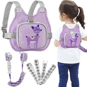 imageToddler Harness Leash  Anti Lost Wrist Link Accmor Kids Harnesses Children Leashes for Girls Cute Deer Baby Walking Holder AntiLost Bracelet Strap Tether for Outdoor Keep Kids Close PinkPurpleDeer