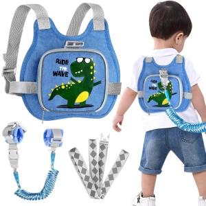 imageToddler Harness Leash  Anti Lost Wrist Link Accmor Kids Harnesses Children Leashes for Girls Cute Deer Baby Walking Holder AntiLost Bracelet Strap Tether for Outdoor Keep Kids Close PinkBlueTyrannosaurus Rex