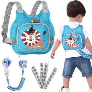 imageToddler Harness Leash  Anti Lost Wrist Link Accmor Kids Harnesses Children Leashes for Girls Cute Deer Baby Walking Holder AntiLost Bracelet Strap Tether for Outdoor Keep Kids Close PinkBaby BlueLion