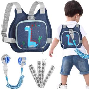 imageToddler Harness Leash  Anti Lost Wrist Link Accmor Kids Harnesses Children Leashes for Girls Cute Deer Baby Walking Holder AntiLost Bracelet Strap Tether for Outdoor Keep Kids Close PinkNavy BlueBrachiosaurus