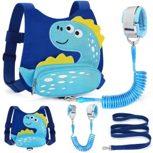 imageToddler Harness Leash with Anti Lost Wrist Link Accmor Cute Dinosaur Kids Harness Children Leash for Outdoor Travel Adorable Baby Anti Lost Leash Walking Wristband Assistant Strap Keep Babies CloseBlueBlue Spotted Brachiosaurus  Blue Link
