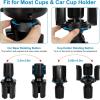 imageAccmor Universal Car Cup Holder Expander Adapter with Adjustable Base Upgraded Car Cup Holder Expander Compatible with Yeti Hydro Flasks Camelbak Nalgene Fits Less Than 551quot Large Bottles ampamp Mugs