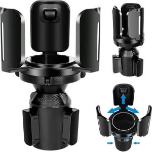 imageAccmor Universal Car Cup Holder Expander Adapter with Adjustable Base Upgraded Car Cup Holder Expander Compatible with Yeti Hydro Flasks Camelbak Nalgene Fits Less Than 551quot Large Bottles ampamp Mugs