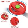 imageAccmor Stroller Steering Wheel Toy Pretend Driving Simulated Steering Wheel for Baby Stroller Shopping Carts Universal Detachable Funny Stroller Shopping Carts Toy Attachment AccessoriesRed
