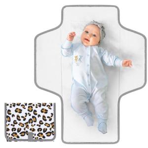 imageAccmor Portable Diaper Changing Pad Waterproof Baby Changing Mat Foldable Travel Diaper Changing Pads for BabyLeopard print