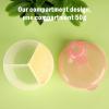 imageAccmor Baby Formula Dispenser On The Go Formula Container to Go NonSpill Rotating ThreeCompartment Formula Dispenser and Snack Storage Container for Infant Toddler TravelingPink Yellow