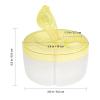 imageAccmor Baby Formula Dispenser On The Go Formula Container to Go NonSpill Rotating ThreeCompartment Formula Dispenser and Snack Storage Container for Infant Toddler TravelingYellow