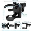 imageAccmor Stroller Cup Holder with Phone Holder Foldable Universal Cup Holder 360  Rotatable Bottle Holder for Stroller Bike Wheelchair Walker ScooterFoldablePhone Holder