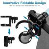 imageAccmor Stroller Cup Holder with Phone Holder Foldable Universal Cup Holder 360  Rotatable Bottle Holder for Stroller Bike Wheelchair Walker ScooterFoldablePhone Holder