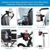 imageAccmor Stroller Cup Holder with Phone Holder Foldable Universal Cup Holder 360  Rotatable Bottle Holder for Stroller Bike Wheelchair Walker ScooterFoldable