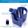 imageAccmor Universal Cup Holder Stroller Cup Holder with Phone Holder 360 Rotatable Large Caliber Designed Bottle Holder for Stroller Bike Wheelchair Walker ScooterBlueCup Phone Holder