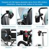 imageAccmor Universal Cup Holder Stroller Cup Holder with Phone Holder 360 Rotatable Large Caliber Designed Bottle Holder for Stroller Bike Wheelchair Walker ScooterLarge Clamp4 Opening