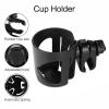 imageAccmor Universal Cup Holder Stroller Cup Holder with Phone Holder 360 Rotatable Large Caliber Designed Bottle Holder for Stroller Bike Wheelchair Walker ScooterBlackHook Set
