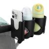 imageAccmor Universal Cup Holder Stroller Cup Holder with Phone Holder 360 Rotatable Large Caliber Designed Bottle Holder for Stroller Bike Wheelchair Walker ScooterDouble HolderPhone Holder