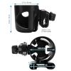imageAccmor Universal Cup Holder Stroller Cup Holder with Phone Holder 360 Rotatable Large Caliber Designed Bottle Holder for Stroller Bike Wheelchair Walker ScooterBlackCup Phone HolderHook Set