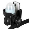 imageAccmor Universal Cup Holder Stroller Cup Holder with Phone Holder 360 Rotatable Large Caliber Designed Bottle Holder for Stroller Bike Wheelchair Walker ScooterBlackCup Phone HolderHook Set