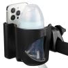 imageAccmor Universal Cup Holder Stroller Cup Holder with Phone Holder 360 Rotatable Large Caliber Designed Bottle Holder for Stroller Bike Wheelchair Walker ScooterBlackCup Phone Holder
