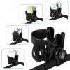 imageAccmor Universal Cup Holder Stroller Cup Holder with Phone Holder 360 Rotatable Large Caliber Designed Bottle Holder for Stroller Bike Wheelchair Walker ScooterBlackCup Phone HolderHook Set