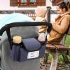 imageAccmor Universal Stroller Organizer with Insulated Cup Holder and Shoulder Strap Stroller Bag Caddy Organizer Stroller Accessories for Uppababy Baby Jogger Nuna Doona Britax StrollersBlue