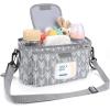 imageAccmor Universal Stroller Organizer with Insulated Cup Holder and Shoulder Strap Stroller Bag Caddy Organizer Stroller Accessories for Uppababy Baby Jogger Nuna Doona Britax StrollersArrow