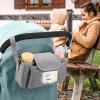 imageAccmor Universal Stroller Organizer with Insulated Cup Holder and Shoulder Strap Stroller Bag Caddy Organizer Stroller Accessories for Uppababy Baby Jogger Nuna Doona Britax StrollersGrey