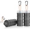 imageAccmor 2 Pcs Protein Powder Container to Go with Funnels Stand 4 Compartments Stackable Protein Powder Dispenser for Workout Fitness Travel3pcGrey