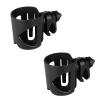 imageAccmor Universal Cup Holder Stroller Cup Holder with Phone Holder 360 Rotatable Large Caliber Designed Bottle Holder for Stroller Bike Wheelchair Walker ScooterBlack2pc