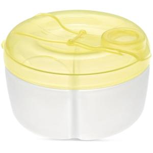 imageAccmor Baby Formula Dispenser On The Go Formula Container to Go NonSpill Rotating ThreeCompartment Formula Dispenser and Snack Storage Container for Infant Toddler TravelingYellow
