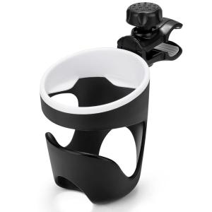 imageAccmor Stroller Cup Holder Universal Cup Holder for Uppababy Nuna Doona Strollers 360 Rotatable Large Caliber Drinks Holder for Stroller Bike Wheelchair Walker Scooter