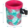 imageAccmor Bike Cup Holder Bike Water Bottle Holders Universal Bar Drink Cup Can Holder for Bicycles Motorcycles Scooters BlackPink Leaf