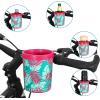 imageAccmor Bike Cup Holder Bike Water Bottle Holders Universal Bar Drink Cup Can Holder for Bicycles Motorcycles Scooters BlackPink Leaf
