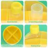 imageAccmor Formula Dispenser On The Go NonSpill Rotating FourCompartment Formula Container to Go Milk Powder Snack Storage Container for Infant Toddler Travel OutdoorYellow Green 2 PackYellow Green