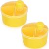 imageAccmor Formula Dispenser On The Go NonSpill Rotating FourCompartment Formula Container to Go Milk Powder Snack Storage Container for Infant Toddler Travel OutdoorYellow Green 2 PackYellow