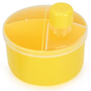 imageAccmor Formula Dispenser On The Go NonSpill Rotating FourCompartment Formula Container to Go Milk Powder Snack Storage Container for Infant Toddler Travel OutdoorYellow Green 2 PackYellow