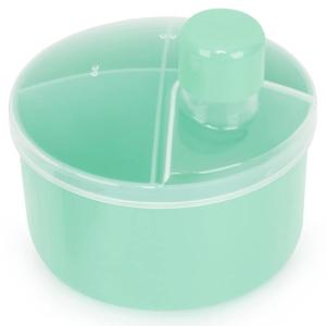 imageAccmor Formula Dispenser On The Go NonSpill Rotating FourCompartment Formula Container to Go Milk Powder Snack Storage Container for Infant Toddler Travel OutdoorYellow Green 2 PackGreen