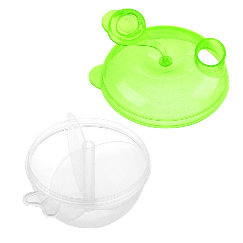 imageAccmor Baby Formula Dispenser for OnTheGo Feedings ThreeCompartment NonSpill Formula Container to Go Snack Milk Powder Dispenser for Traveling with Infant Toddler Pink 2 PackGreen