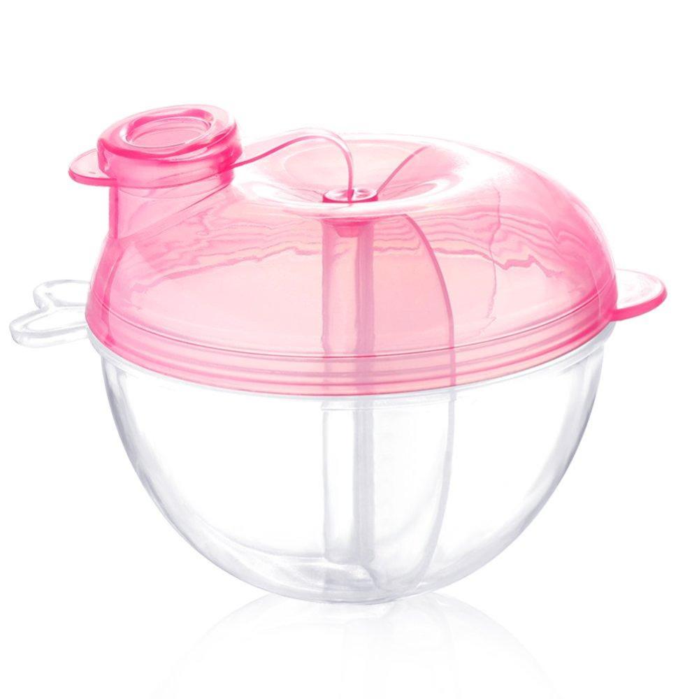 imageAccmor Baby Formula Dispenser for OnTheGo Feedings ThreeCompartment NonSpill Formula Container to Go Snack Milk Powder Dispenser for Traveling with Infant Toddler Pink 2 PackPink