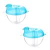 imageAccmor Baby Formula Dispenser for OnTheGo Feedings ThreeCompartment NonSpill Formula Container to Go Snack Milk Powder Dispenser for Traveling with Infant Toddler Pink 2 PackBlue